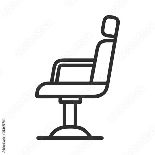 barber chair icon, barber chair flat illustration - simple vector illustration of barber chair , perfect for icons and logos