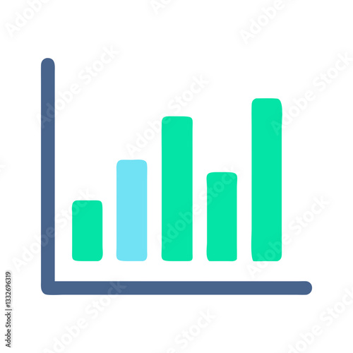 bar chart icon, bar chart flat illustration - simple vector illustration of bar chart , perfect for icons and logos