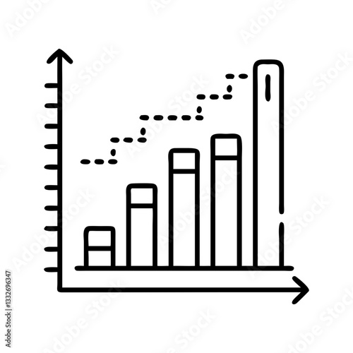 bar chart icon, bar chart flat illustration - simple vector illustration of bar chart , perfect for icons and logos