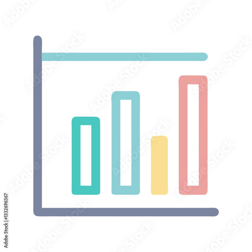 bar chart icon, bar chart flat illustration - simple vector illustration of bar chart , perfect for icons and logos