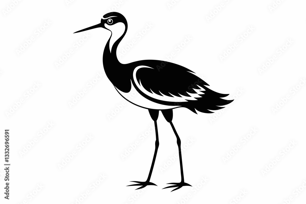 Fototapeta premium jacana line art silhouette vector illustration