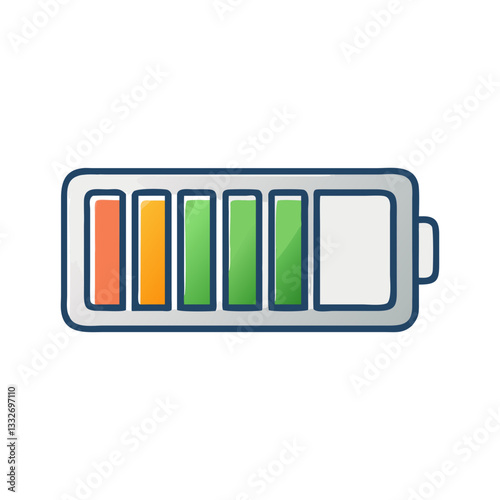 battery level indicator half icon, battery level indicator half flat illustration - simple vector illustration of battery level indicator half , perfect for icons and logos