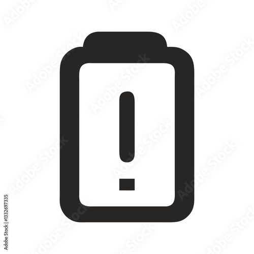battery level indicator low icon, battery level indicator low flat illustration - simple vector illustration of battery level indicator low , perfect for icons and logos