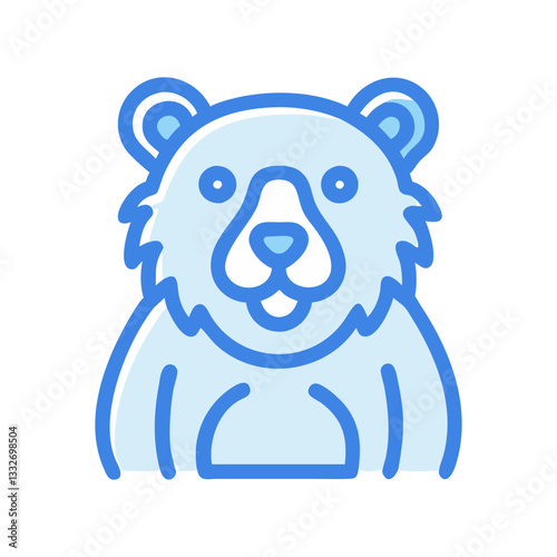 bear icon, bear flat illustration - simple vector illustration of bear , perfect for icons and logos