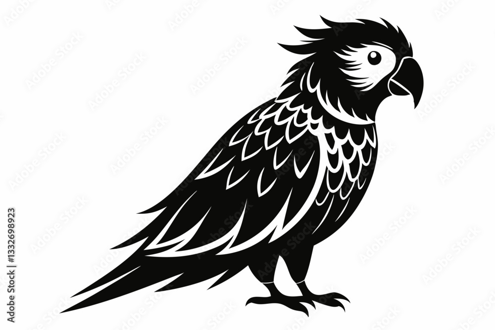 Fototapeta premium lorikeet bird line art silhouette vector illustration