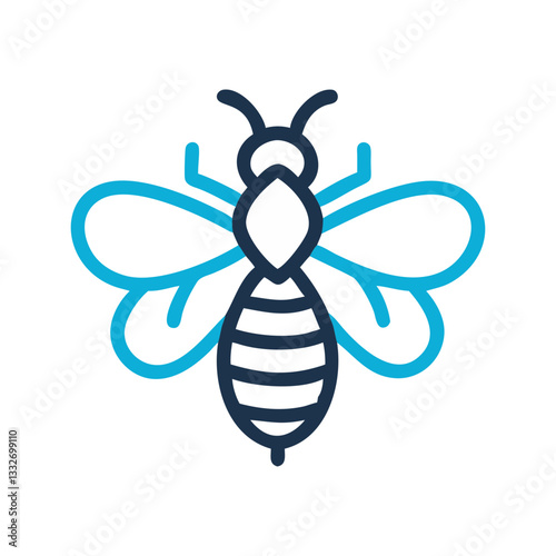 bee icon, bee flat illustration - simple vector illustration of bee , perfect for icons and logos