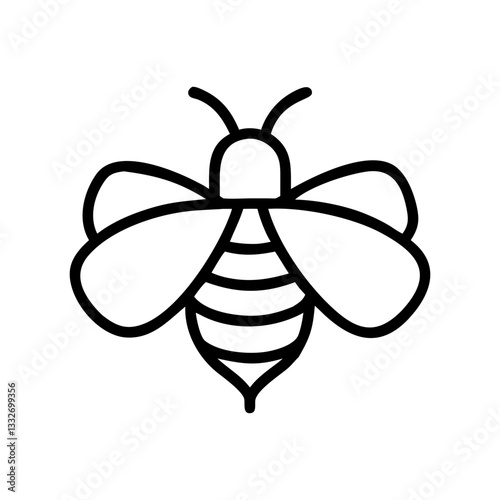 bee icon, bee flat illustration - simple vector illustration of bee , perfect for icons and logos