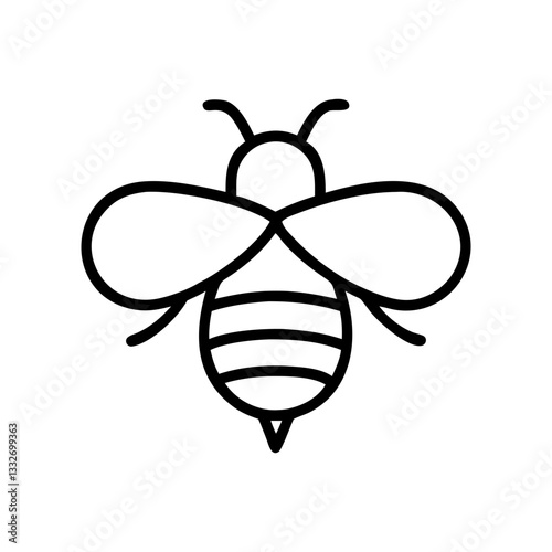 bee icon, bee flat illustration - simple vector illustration of bee , perfect for icons and logos