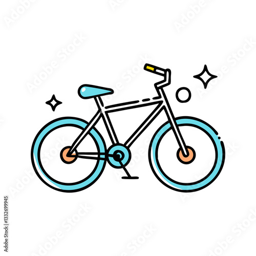 bicycle icon, bicycle flat illustration - simple vector illustration of bicycle , perfect for icons and logos