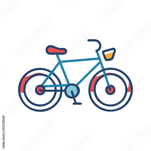 bicycle icon, bicycle flat illustration - simple vector illustration of bicycle , perfect for icons and logos