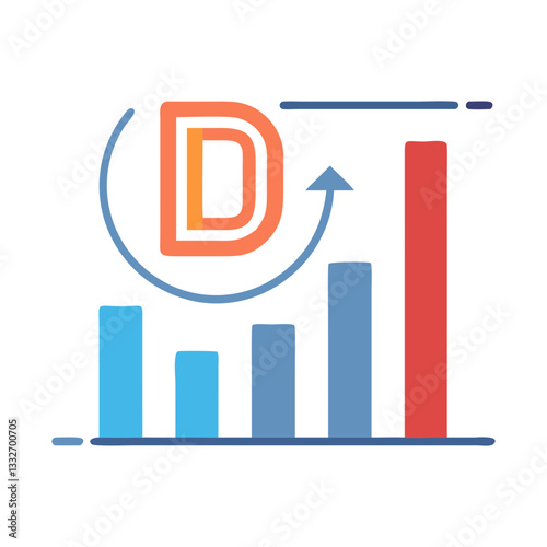 big data analytics icon, big data analytics flat illustration - simple vector illustration of big data analytics , perfect for icons and logos