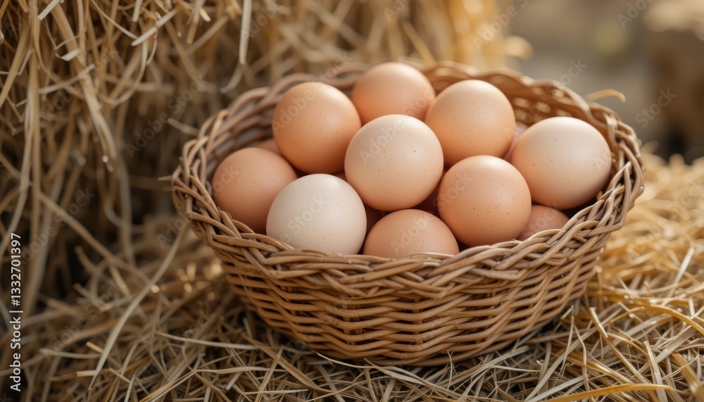 Harvesting fresh eggs farmyard food photography rustic setting close-up organic farming principles Harvesting fresh eggs farmyard food photography rustic setting close-up organic farming principles
