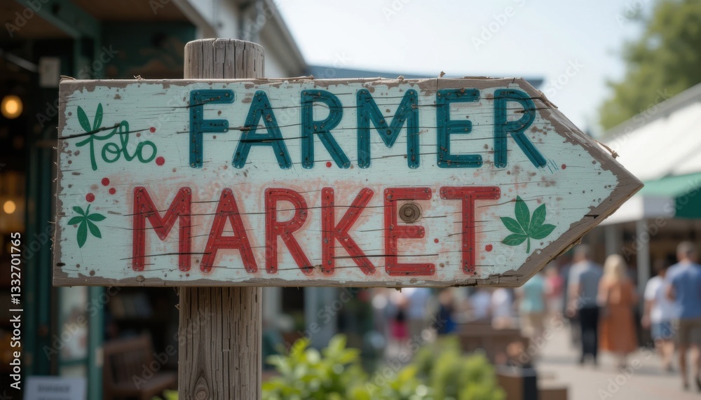 Obraz premium Visit the vibrant farmer market experience local community outdoor market social gathering daytime fresh produce and crafts