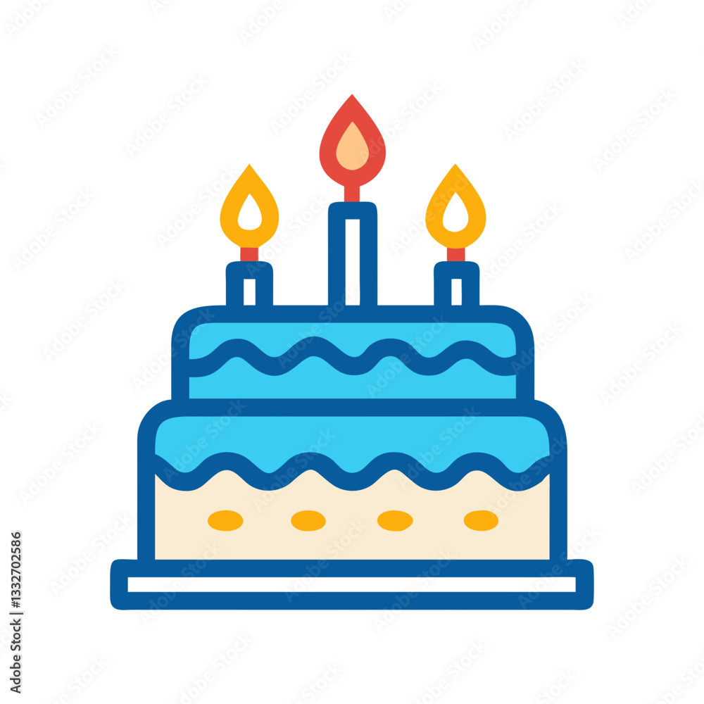 birthday cake with candles icon, birthday cake with candles flat illustration - simple vector illustration of birthday cake with candles , perfect for icons and logos birthday cake with candles icon, birthday cake with candles flat illustration - simple vector illustration of birthday cake with candles , perfect for icons and logos
