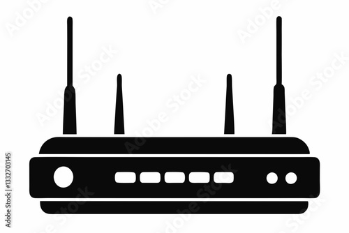 router line art silhouette vector illustration