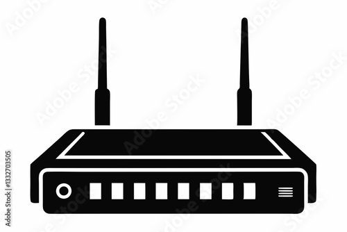 router line art silhouette vector illustration