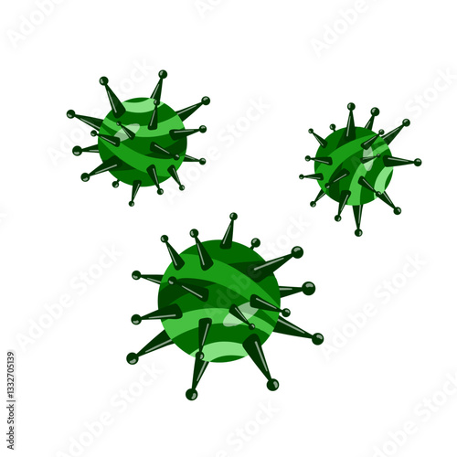 Virus bacterial infection in zoom view. Microorganism in laboratory diagnosis