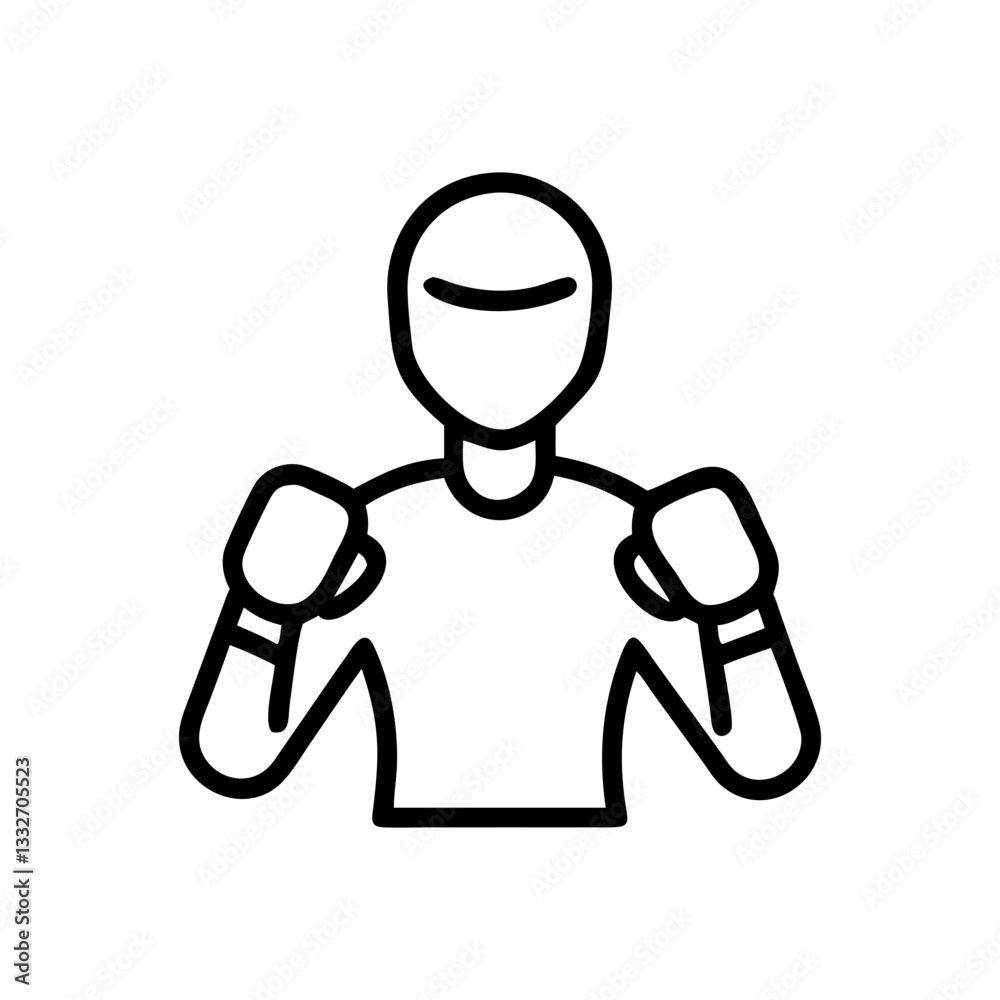 boxer with gloves icon, boxer with gloves flat illustration - simple vector illustration of boxer with gloves , perfect for icons and logos boxer with gloves icon, boxer with gloves flat illustration - simple vector illustration of boxer with gloves , perfect for icons and logos