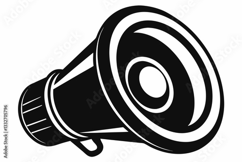 speaker line art silhouette vector illustration