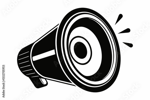 speaker line art silhouette vector illustration