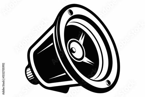 speaker line art silhouette vector illustration