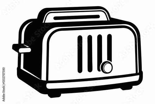 toaster line art silhouette vector illustration