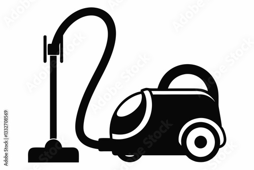 vacuum cleaner line art silhouette vector illustration