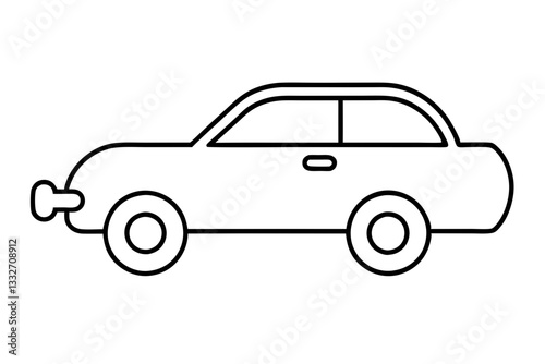 Car Key Icon – Flat Vehicle or Automobile Key Symbol for Apps and UI Design

