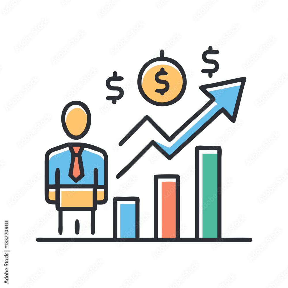 business growth icon, business growth flat illustration - simple vector illustration of business growth , perfect for icons and logos business growth icon, business growth flat illustration - simple vector illustration of business growth , perfect for icons and logos