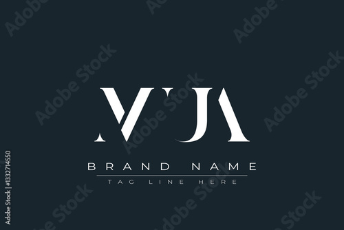 MUA abstract letter logo design. This logo is designed by three abstract letters.