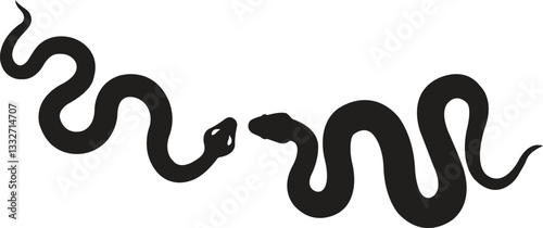 snake icon in flat set. isolated on transparent background
