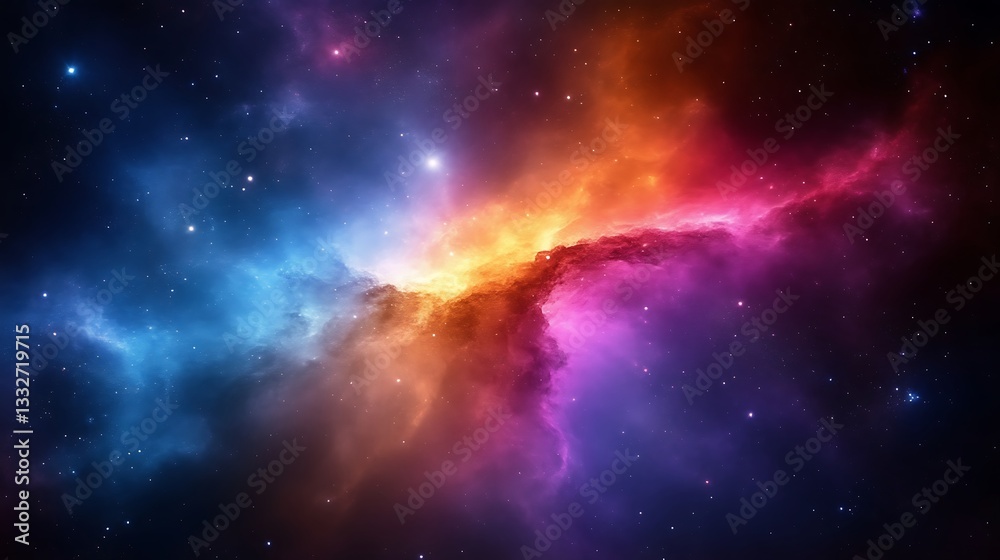 Cosmic Nebula Colorful Swirls And Starscape Cosmic Nebula Colorful Swirls And Starscape