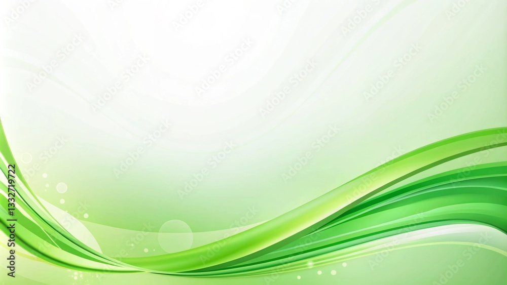 Green Curved Background Design for PowerPoint Presentations