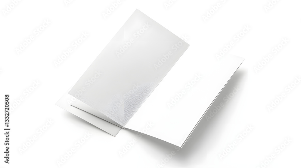 Professional Foldable Card and Brochure Mockup Isolated on White Background for Presentations and Designs Professional Foldable Card and Brochure Mockup Isolated on White Background for Presentations and Designs