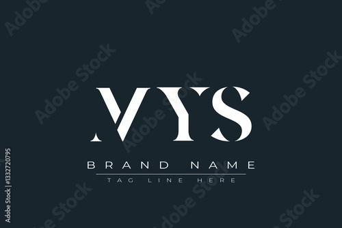 MYS abstract letter logo design. This logo is designed by three abstract letters.
