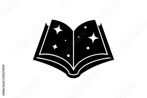 "Magic Spell Book, Tome, or Manual Flat Icon for Game and Web Design"

