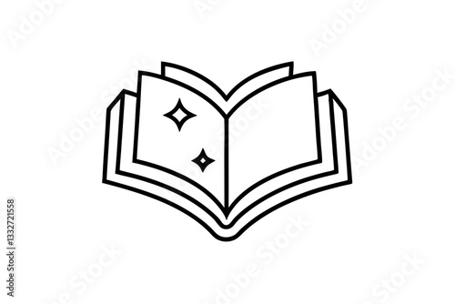 "Magic Spell Book, Tome, or Manual Flat Icon for Game and Web Design"

