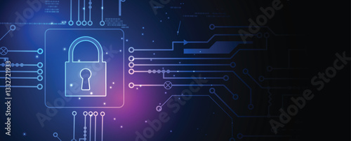 Cyber security abstract  technology background