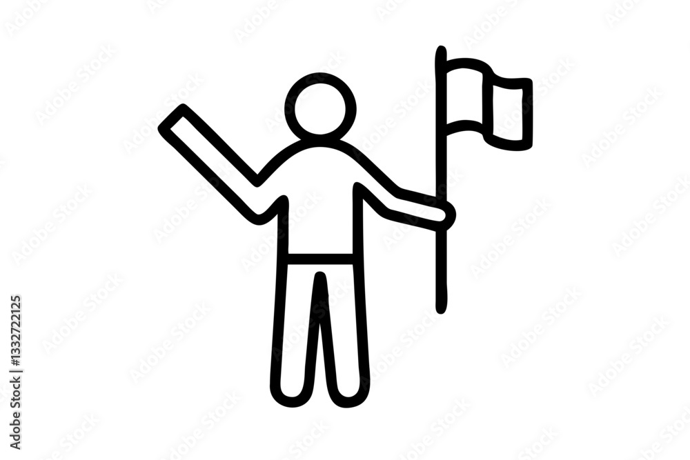 Man Holding Flag Banner Icon, Person with Flag Symbol, Flag Banner Illustration, Patriotic Banner Icon, National Flag SVG Man Holding Flag Banner Icon, Person with Flag Symbol, Flag Banner Illustration, Patriotic Banner Icon, National Flag SVG