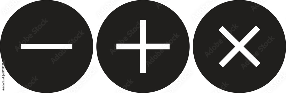 Mathematical circle icon in flat set plus divide multiple symbols. isolated on transparent background Mathematical circle icon in flat set plus divide multiple symbols. isolated on transparent background