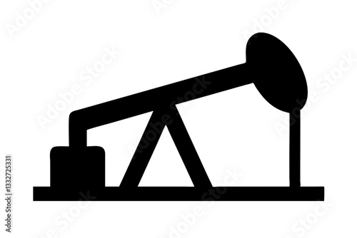  Oil Pump Jack Icon, Petrol Pumpjack Flat Vector Design, Energy Industry Illustration, Petroleum Pump Icon, Oil Extraction Icon SVG