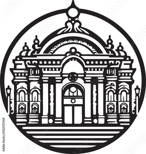 minimalist opera house logo