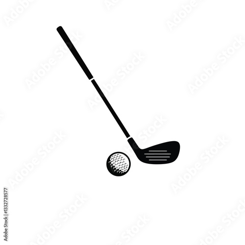 golf club and ball