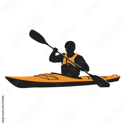 kayak on white background