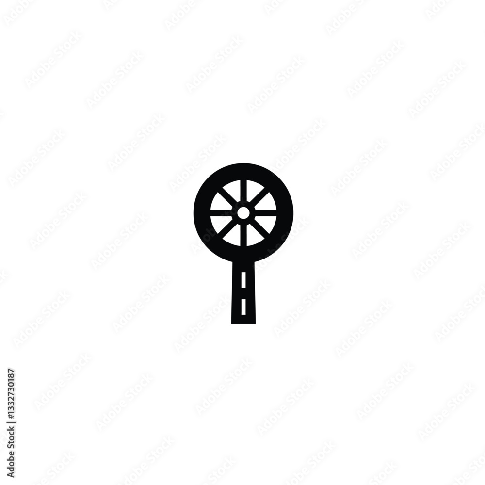 Obraz premium vector illustration of a steering wheel
