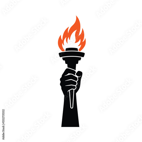 vector illustration of a burning candle
