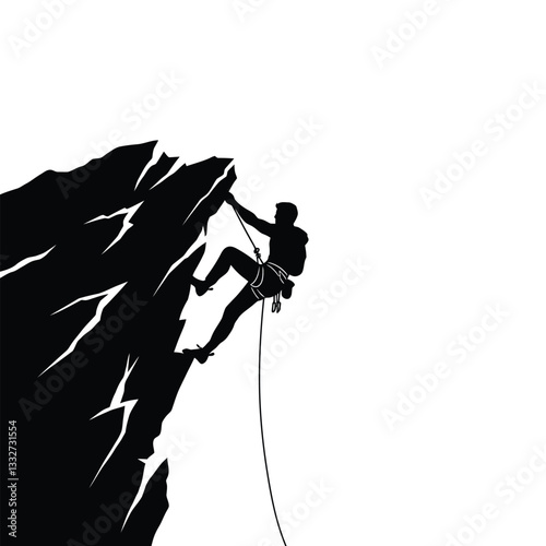 climber on a rock