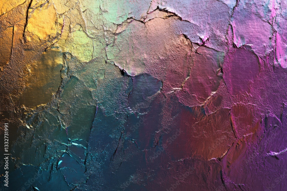 Iridescent Wrinkled Foil Texture Perfect for Creating Stunning and Stylish Backgrounds Iridescent Wrinkled Foil Texture Perfect for Creating Stunning and Stylish Backgrounds