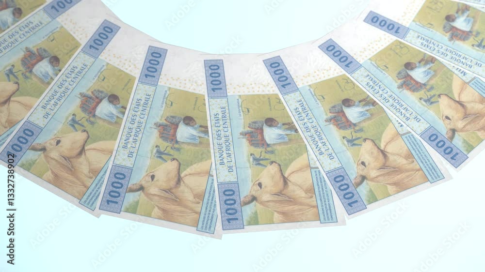 Grace Looping Design 1000 CFA Franc Curency of Central African Republic