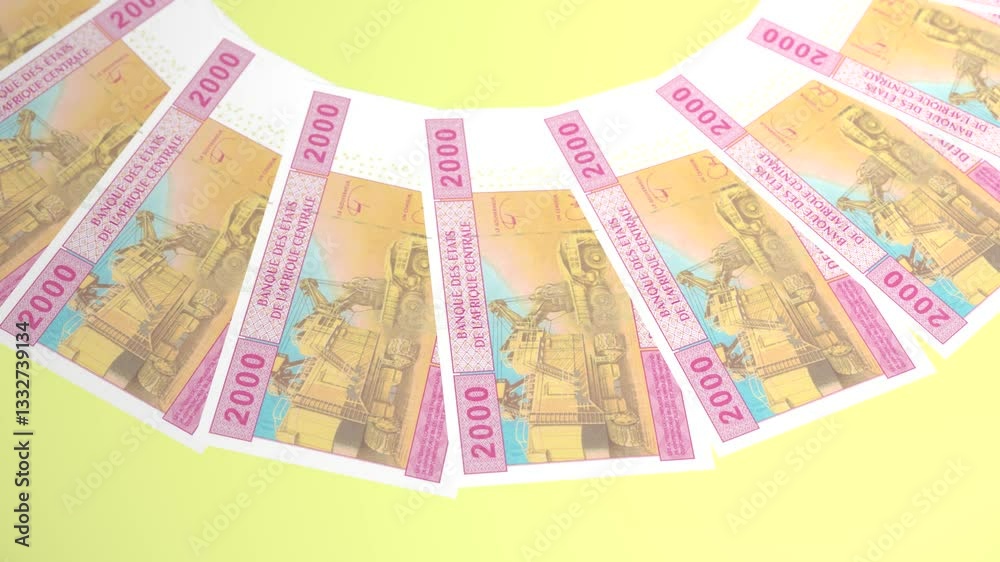 Grace Looping Design 2000 CFA Franc Curency of Central African Republic